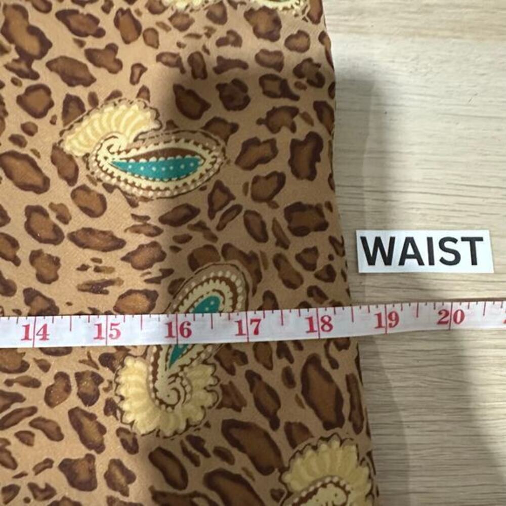 Y2K 90s Paisley Animal Print Festival Chiffon Chemise Slip Dress Size Small - Picture 12 of 15